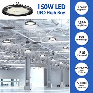 LED High Bay Light, 10′ UFO Ceiling Lighting Garage Warehouse light