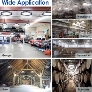 LED High Bay Light, 10′ UFO Ceiling Lighting Garage Warehouse light