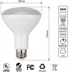 BR30 LED Bulb 9W 5000K 6500K 65W Equivalent Dimmable E26 E27 Base LED Corn Light Indoor Lighting Bulb